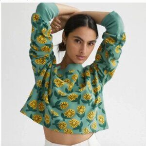 Anthropologie Marcello Velho Sunny Floral Sweatshirt Size S